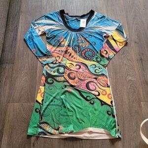 Colorful Patterned Women's Mini Dress